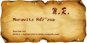 Moravitz Rózsa névjegykártya